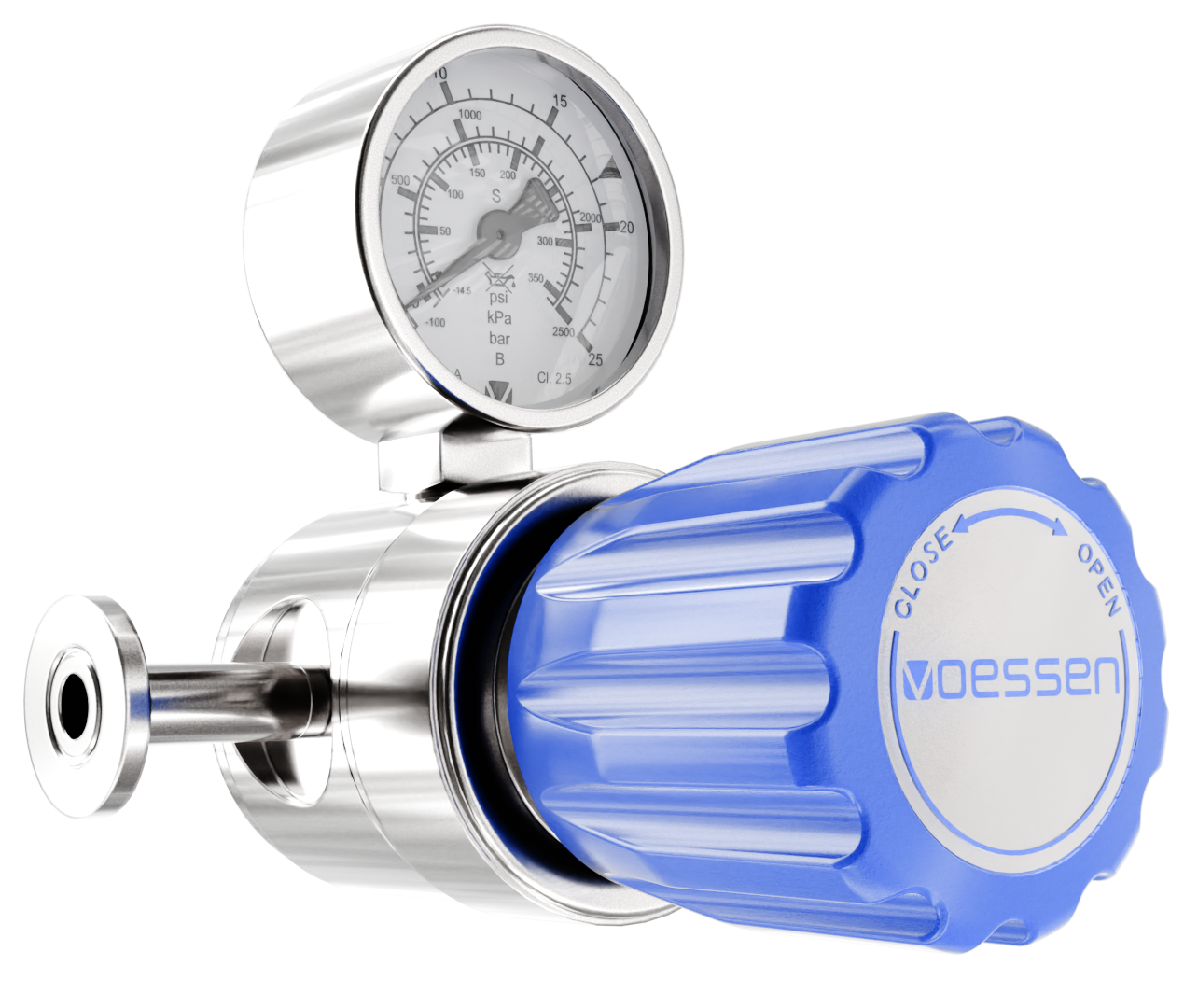 Регулятор VOESSEN LRS6NH4R, из нержавеющей стали, до 30 м3/час, избыточного давления, 4 порта, вход справа